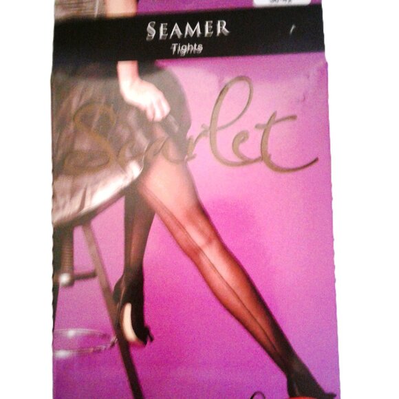 Silky Scarlet Seamer Back Seam Lycra Tights Black 2 Pairs - $18. Size M - Picture 3 of 5